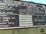 1997 Stewart Stevenson M1090 5-Ton 6x6 Dump Truck With A/C