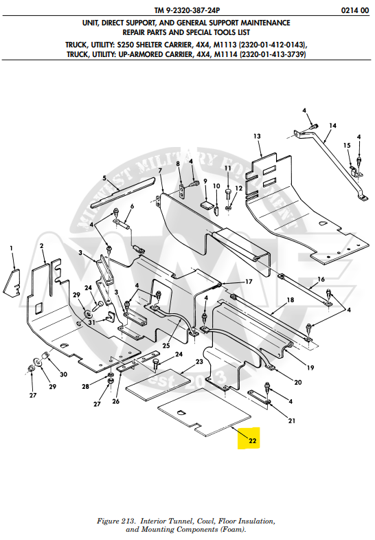 Rear LeftHand Floor Insulation
