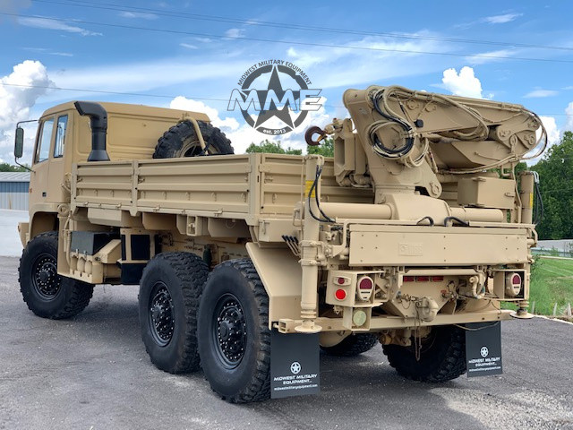 2004 STEWART & STEVENSON M1084A1 6X6 5 TON Cargo TRUCK W/ REAR Hiab MATERIAL HANDLING CRANE