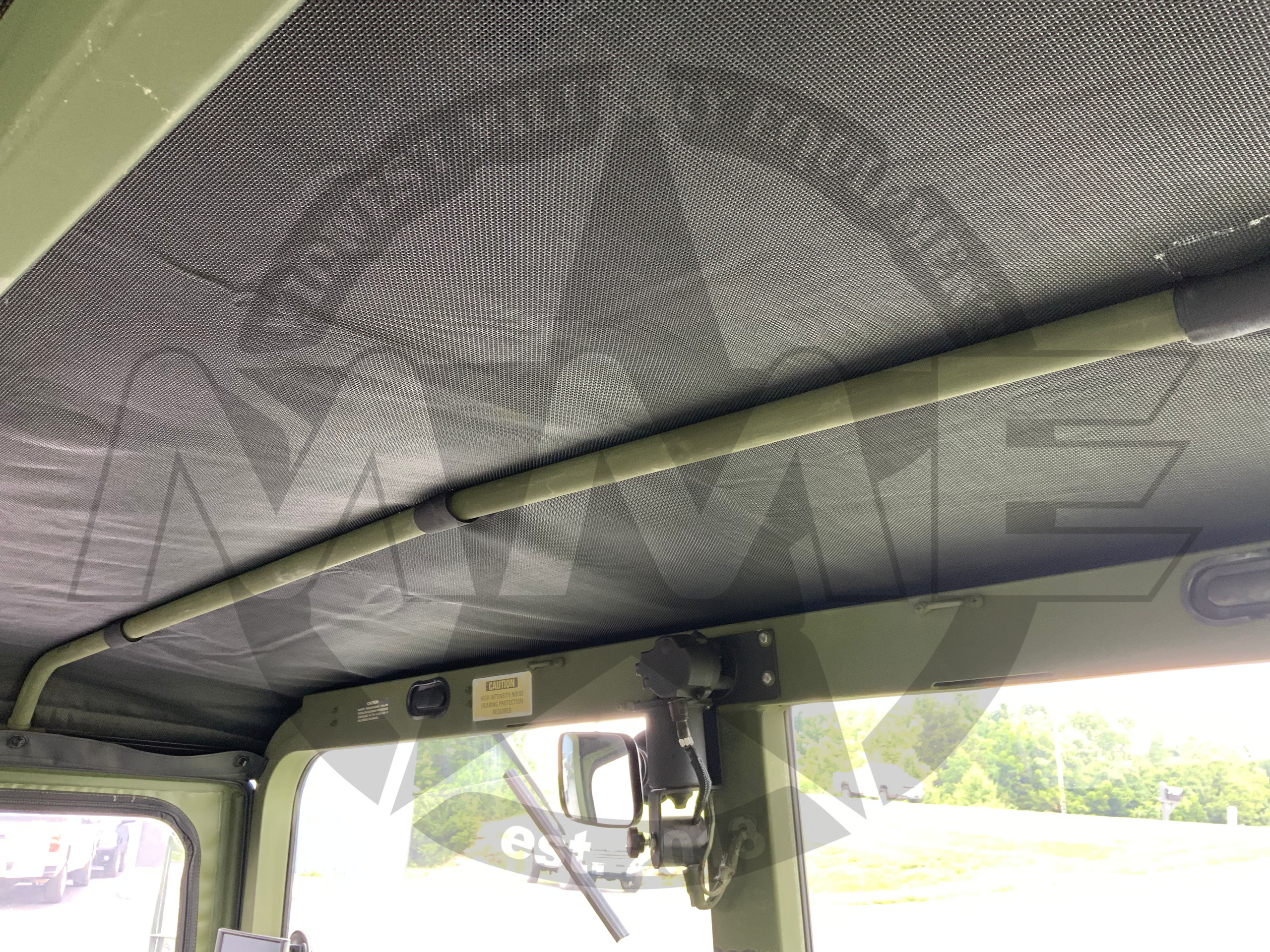 Replacement 4 Man Black Soft Top Kit & Rear Curtain For HMMWV /Humvee
