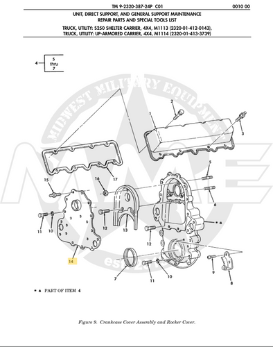 WATER PUMP BACKING PLATE