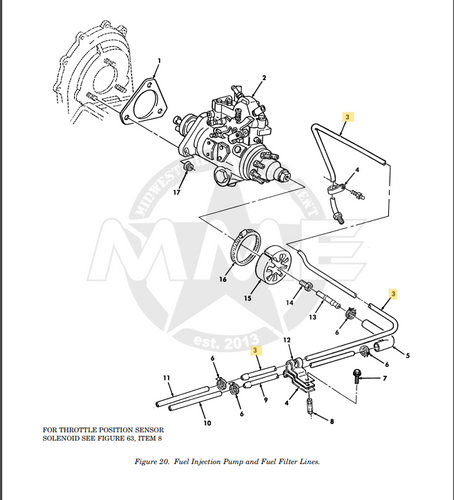 TUBE 42.06" Pump T0 Injection Pump 