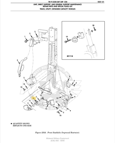 COVER ANTI ROTATION SEAT BELT