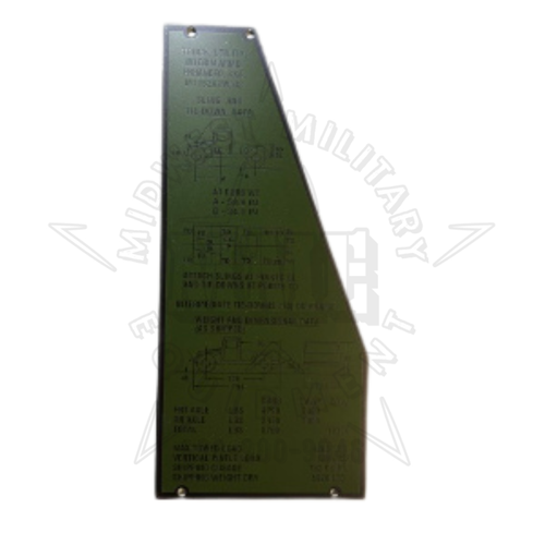 NMEPLT WT/DIM & TIE DOWN