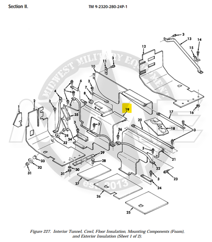 Left-Hand Front Insulation Tunnel With Hole