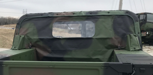 NEW OEM HUMVEE 4 MAN CAMO REAR CURTAIN