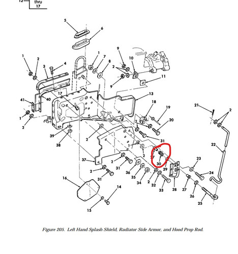 HOOD SUPPORT ROD SPRING