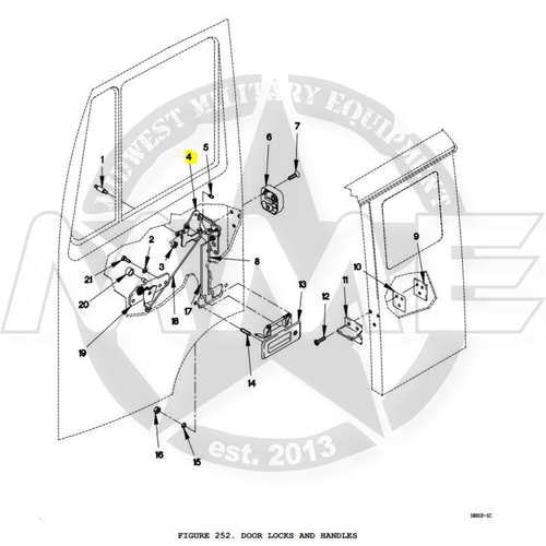 Left Side Door Latch Assembly For LMTV & MTV