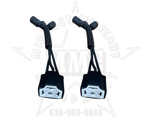 H4 Headlight Plug adapter to Female Military Plug (PAIR) M998 M923 M1078
