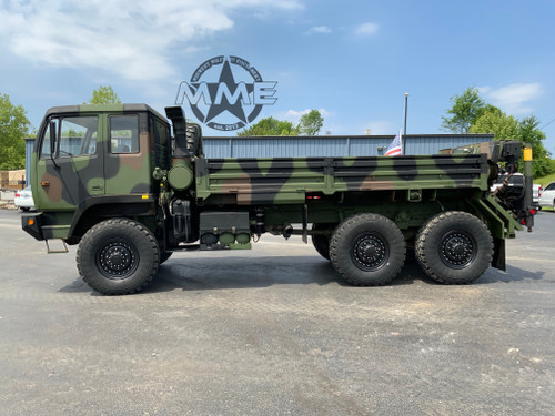2000 STEWART & STEVENSON M1084A1  5 TON 6X6 Cargo TRUCK W/ REAR MATERIAL HANDLING CRANE