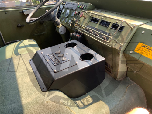 Center Console Cup Holder With Rocker Switches and Charger For LMTV & MTV