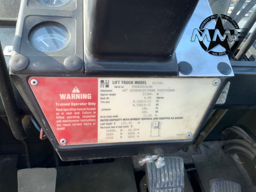 Hyster H155XL Diesel Pneumatic Tire Forklift