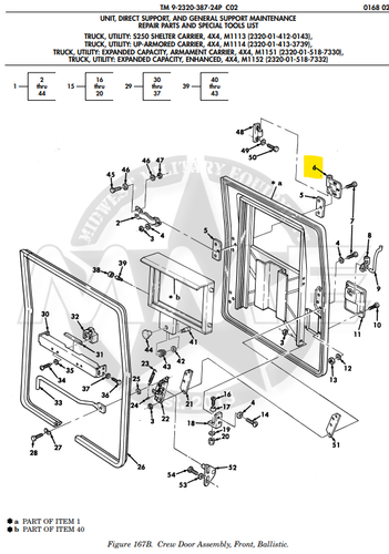 Door Hinge (Upper and Lower) [Left-Hand] {Front and Rear}