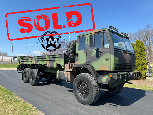 1994 Stewart & Stevenson M1086 6x6 5 Ton Cargo Truck With Material Handling Crane