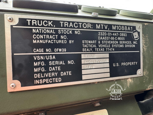 2003 Stewart & Stevenson 5 Ton 6x6 Military Water Truck With A/C