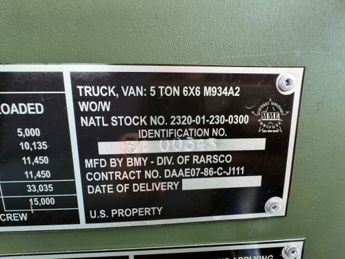 2008 Rebuild BMY M934a2 Cab & Chassis 5 Ton 6X6 Truck