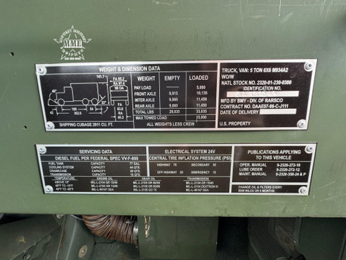 2008 Rebuild BMY M934a2 Cab & Chassis 5 Ton 6X6 Truck