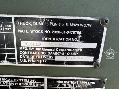 2006 Rebuild AM General M929A1 5 Ton Military 6x6 Dump Truck