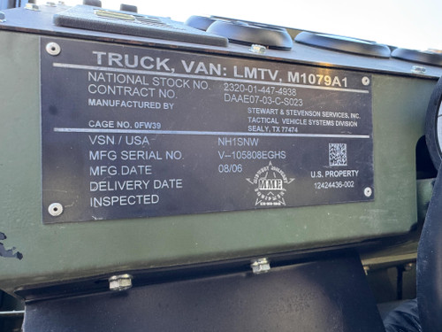 2006 Stewart & Stevenson LMTV M1079A1R 2 1/2 Ton 4X4 Camper Truck 