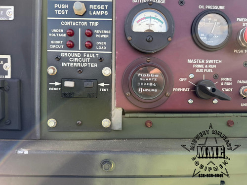 15 KW MEP-804B DIESEL MILITARY TACTICAL QUIET GENERATOR (1,038 Hours)