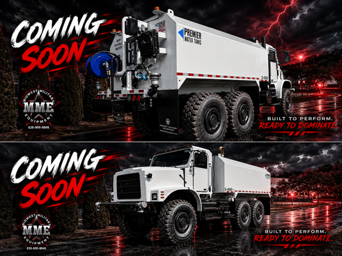 Oshkosh MK23A1 MTVR 7 Ton 6x6 4000 Gallon Water Truck With A/C 