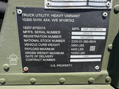 2013 Rebuild AM GENERAL M1097A2 1 1/ 4 Ton HUMVEE HMMWV 4 Speed