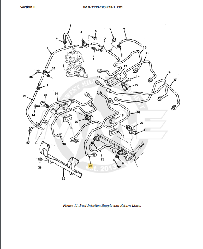 FUEL LINE CYL. #7