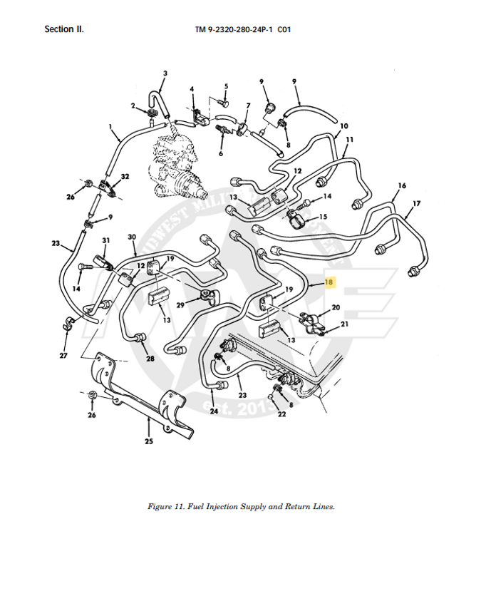 FUEL LINE CYL. #5