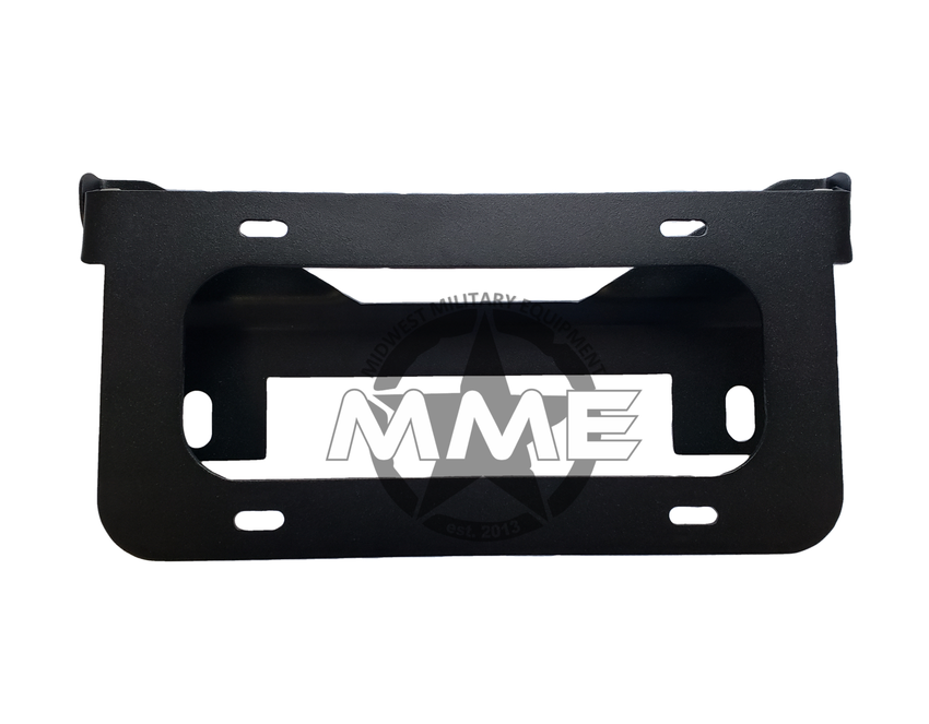 MME Unilluminated FlipUp License Plate Bracket for Winch Fairlead