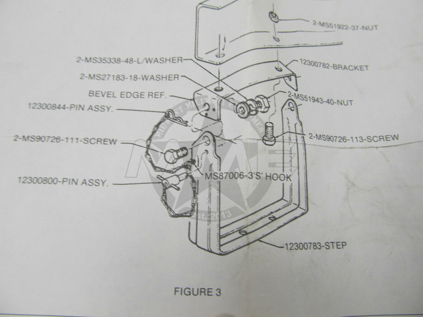 FOLDING BUMPER STEP KIT M35/M39/M54 /M809/M939