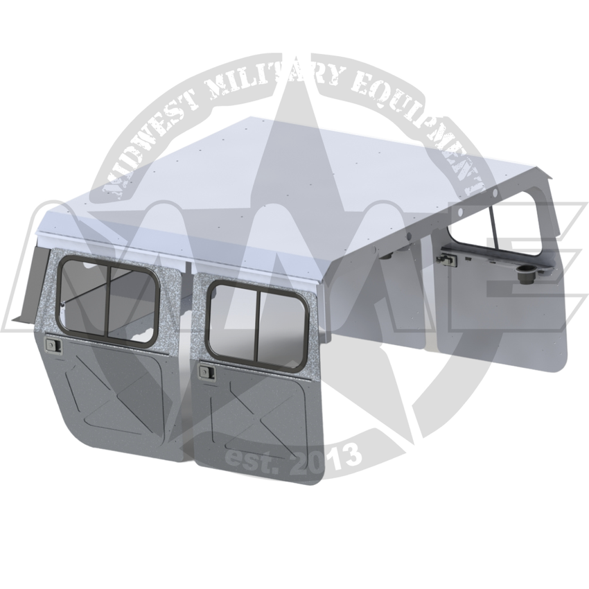 1/8" Aluminum Hard Top and 4 Door Kit With 2 Piece Aluminum Hard & Half Door Kit  For HMMWV/ HUMVEE