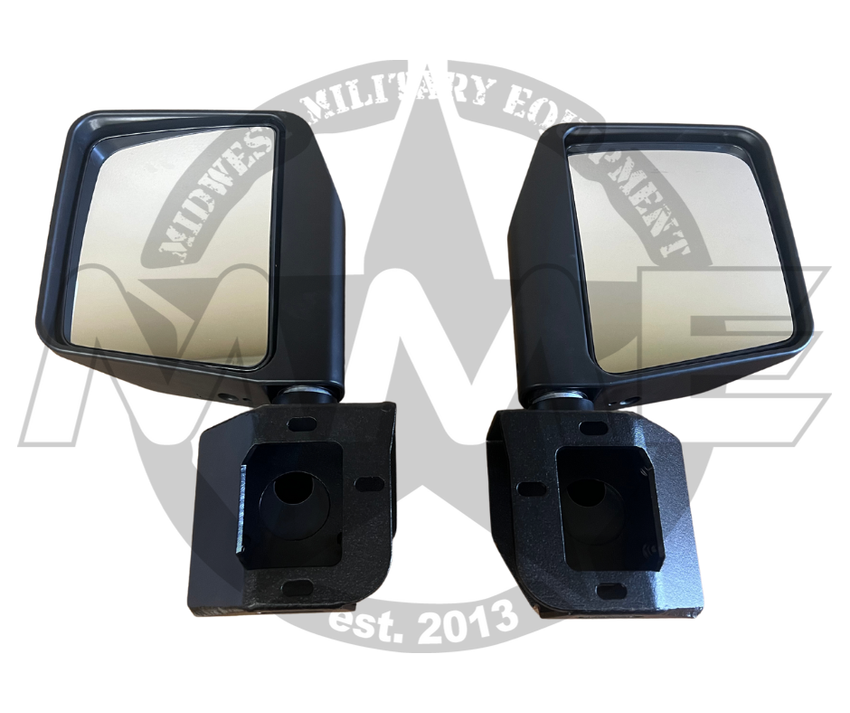 Aftermarket H1 Style Mirror Kit For Humvee/HMMWV