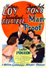 Man-Proof From Left: Myrna Loy Franchot Tone Rosalind Russell Walter Pidgeon On Midget Window Card 1938 Movie Poster Masterprint - Item # VAREVCMCDMAPREC001H