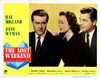 The Lost Weekend From Left Ray Milland Jane Wyman Phillip Terry 1945 Movie Poster Masterprint - Item # VAREVCMSDLOWEEC002H