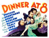 Dinner At Eight Lee Tracy Marie Dressler Billie Burke Wallace Beery Lionel Barrymore John Barrymore Edmund Lowe 1933 Movie Poster Masterprint - Item # VAREVCMSDDIATEC001H