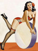 Mid-Century Pin-Ups - Over a drum Poster Print by  Peter Driben - Item # VARPDX453907