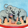 Three Elephants Poster Print by Vintage Elephant - Item # VARPDX379204