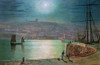 Whitby Harbour By Moonlight Poster Print by  John Atkinson Grimshaw - Item # VARPDX264956