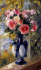 Roses In a Blue Vase Poster Print by  Pierre-Auguste Renoir - Item # VARPDX267132