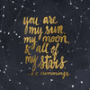 Starry Words III Gold Poster Print by Sara Zieve Miller - Item # VARPDX21670