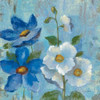 Hollyhocks and Blue Flowers II Poster Print by  Silvia Vassileva - Item # VARPDX8464