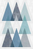 Mod Triangles IV Blue Poster Print by Michael Mullan - Item # VARPDX22296