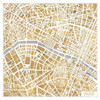 Gilded Paris Map Poster Print by Laura Marshall - Item # VARPDX17663