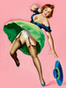 Mid-Century Pin-Ups - Wink Magazine - Strong Wind Poster Print by  Peter Driben - Item # VARPDX453896