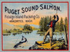 Puget Sound Salmon - On the Fly Poster Print by Retrolabel - Item # VARPDX376022