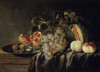 Still Life of a Melon on a Pewter Plate and Peaches Poster Print by  Jasper Gerardi - Item # VARPDX282121