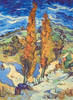 Two Poplars On Road Poster Print by  Vincent Van Gogh - Item # VARPDX374576