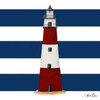 Nautical Stripe Light House Poster Print by  Gina Ritter - Item # VARPDX8958WB