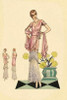 Party Dress in Pink and Blue Poster Print by Vintage Fashion - Item # VARPDX379266