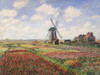 Tulip Fields with Windmill Poster Print by Claude Monet - Item # VARPDX3CM1426